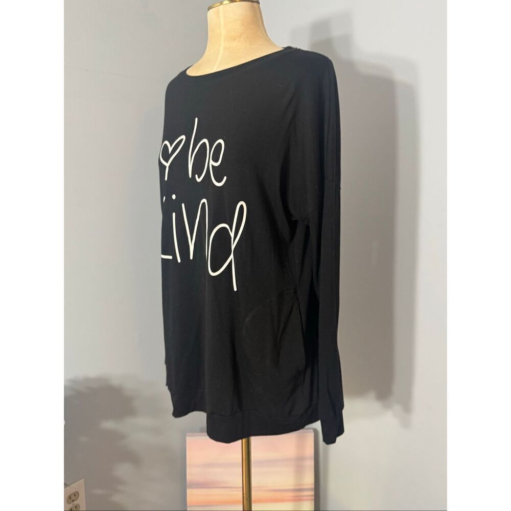 ONLYSHE Womens Crewneck Pullover Pockets Loose Tunic Long Sleeve Black Medium - Picture 10 of 10